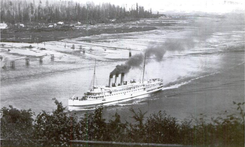 File:Shallow sandbanks extended far across Burrard Inlet's First Narrows before they were extensively dredged from 1912-1917.png