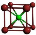 Body-centered cubic crystal structure of CsCl