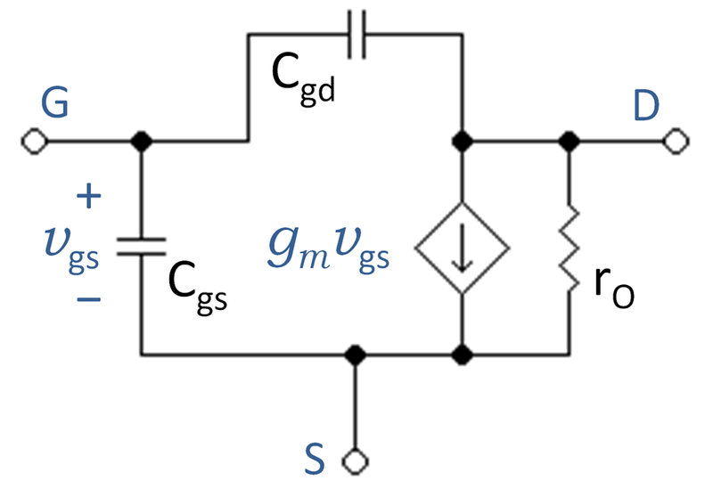 File:MOSFET hybrid-pi with capactances.PNG
