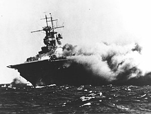 USS Wasp (CV-7) burning on 15 September 1942 (80-G-16331).jpg