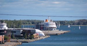 Cruise ship and lake freighter, eastern gap, toronto -a.jpg