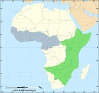 In green, range of D. polylepis In bluish-grey, D. polylepis may or may not occur here
